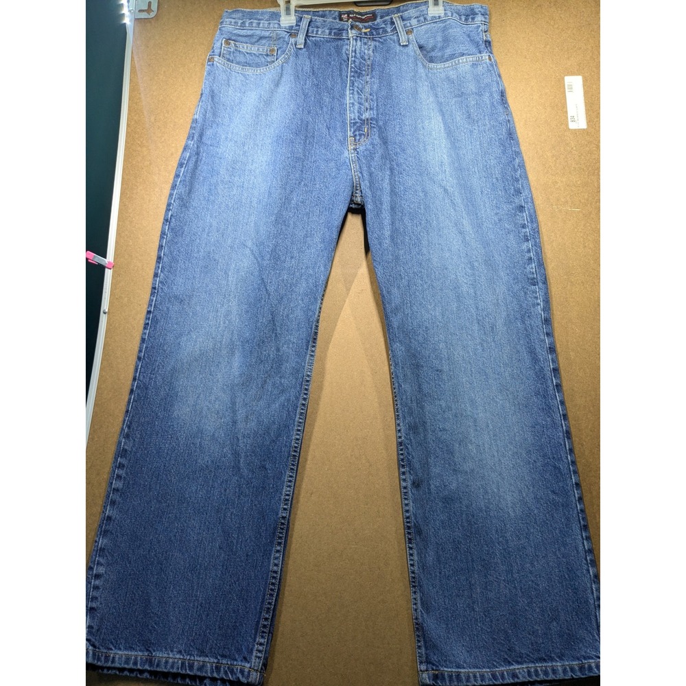 Polo Jeans Co Ralph Lauren Mens 40x30 Blue Medium Wash Straight Leg Denim Jeans